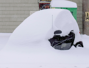 Smart Car covered in snow